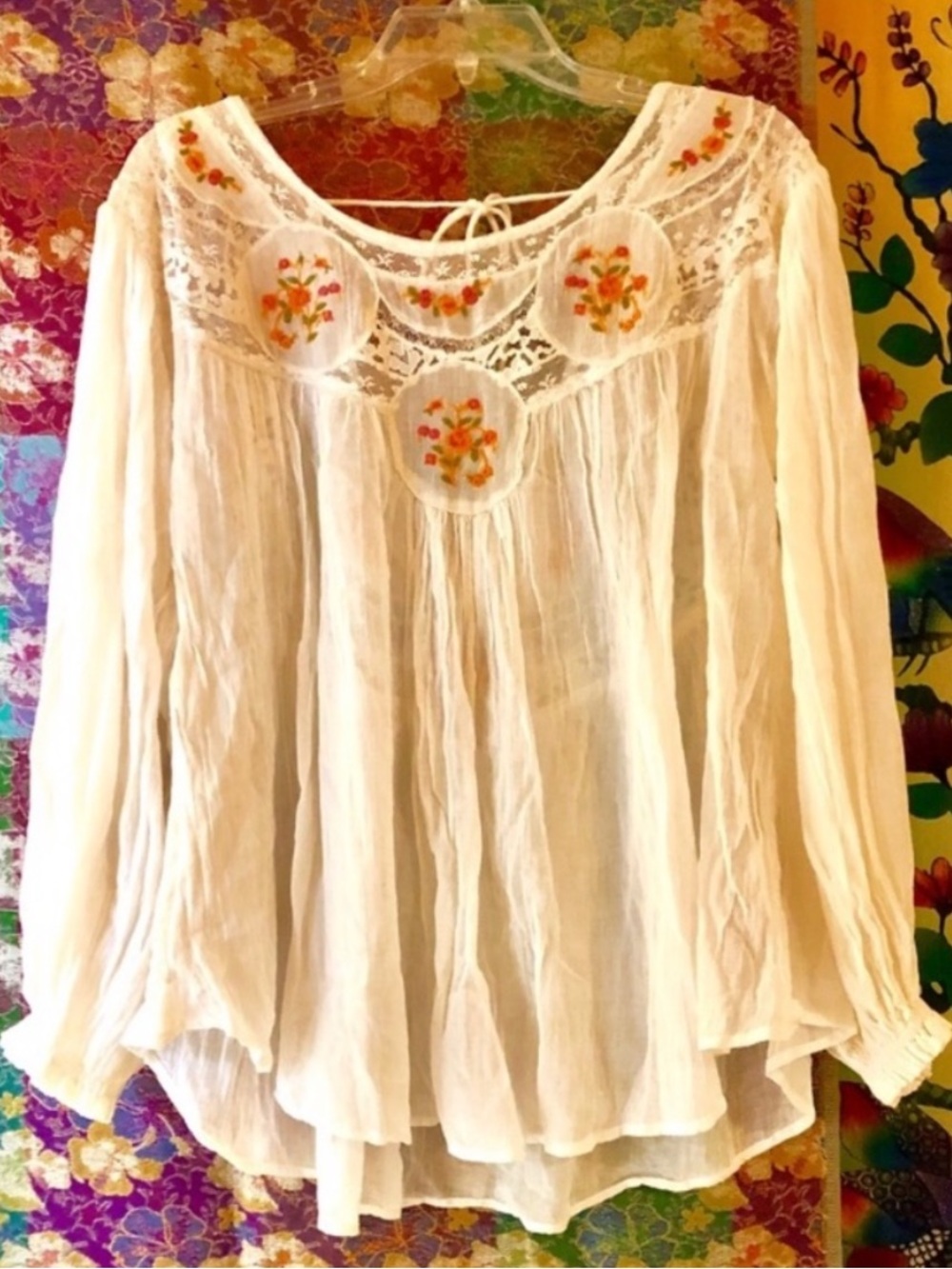 🌺🎉HP🎉🌺 NWT Free People Secret Garden Lace Blouse - Picture 11 of 14